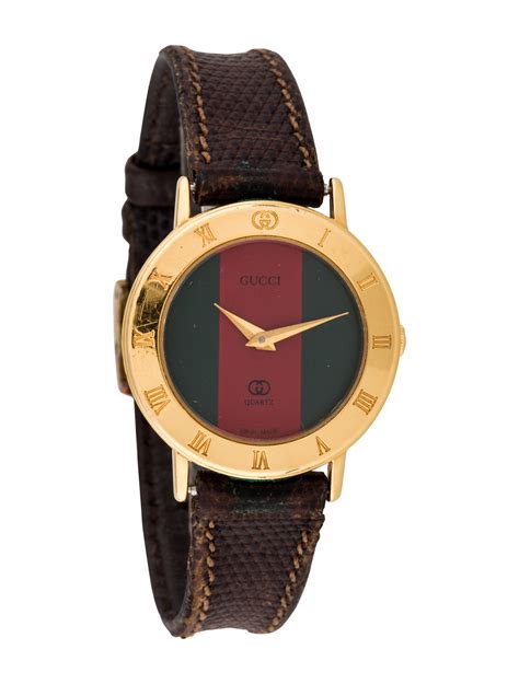 leather gucci watch strap